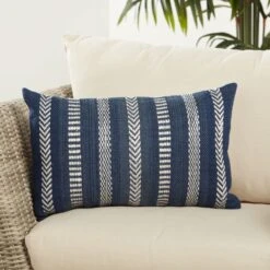 Papyrus Striped Pillow - Blue -Best Decoration Shop pmp02 3