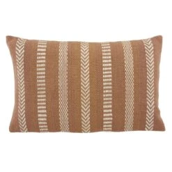 Papyrus Striped Pillow - Tan