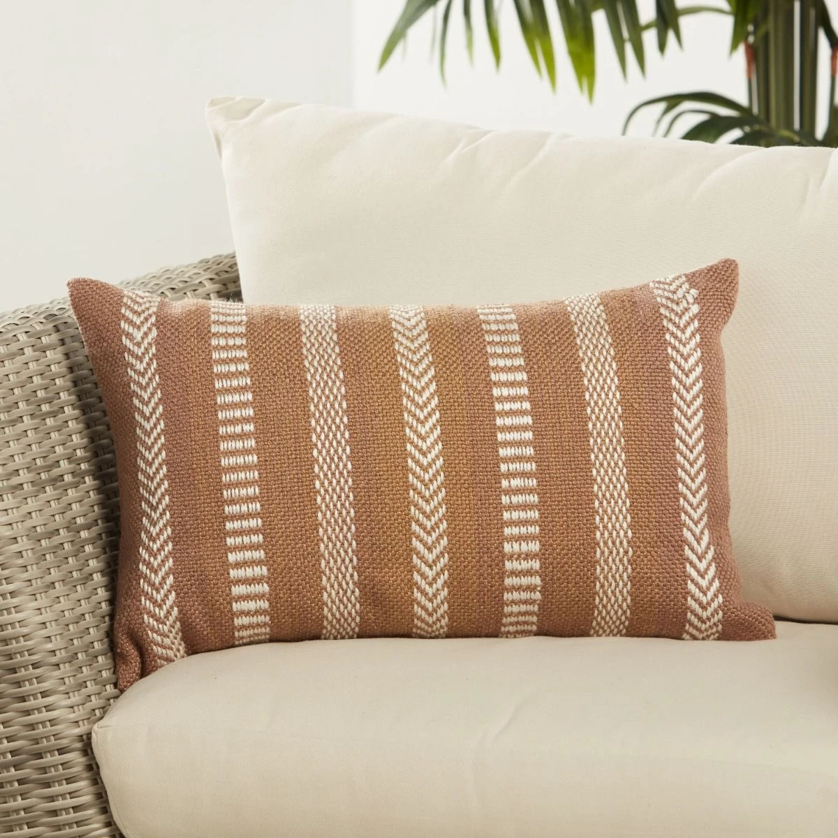 Papyrus Striped Pillow - Tan 6 Papyrus Striped Pillow - Tan - Image 4