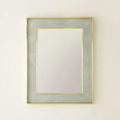 Rectangular Shagreen Mirror - Grey