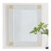Rattan Mirror - White Painted