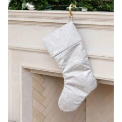 Silver Grain Stocking With Cuff