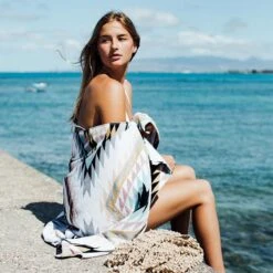 Slowtide Black Hills Beach Towel - Off White -Best Decoration Shop st185 6