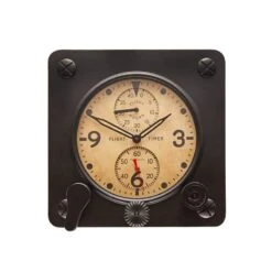 Flight Timer Wall Clock - Black