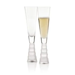 Terrell Bamboo Stem Champagne Flutes - Set Of 4 -Best Decoration Shop zodax ch 6322sc