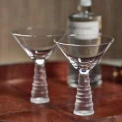 Terrell Bamboo Stem Martini Glasses - Set Of 4 -Best Decoration Shop zodax ch 6323