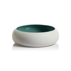 Arlo Glazed Aqua Serving Bowl 9.25"