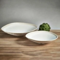 Amiah Organic Textured Ceramic Bowl 11.75" -Best Decoration Shop zodax ch 6330b