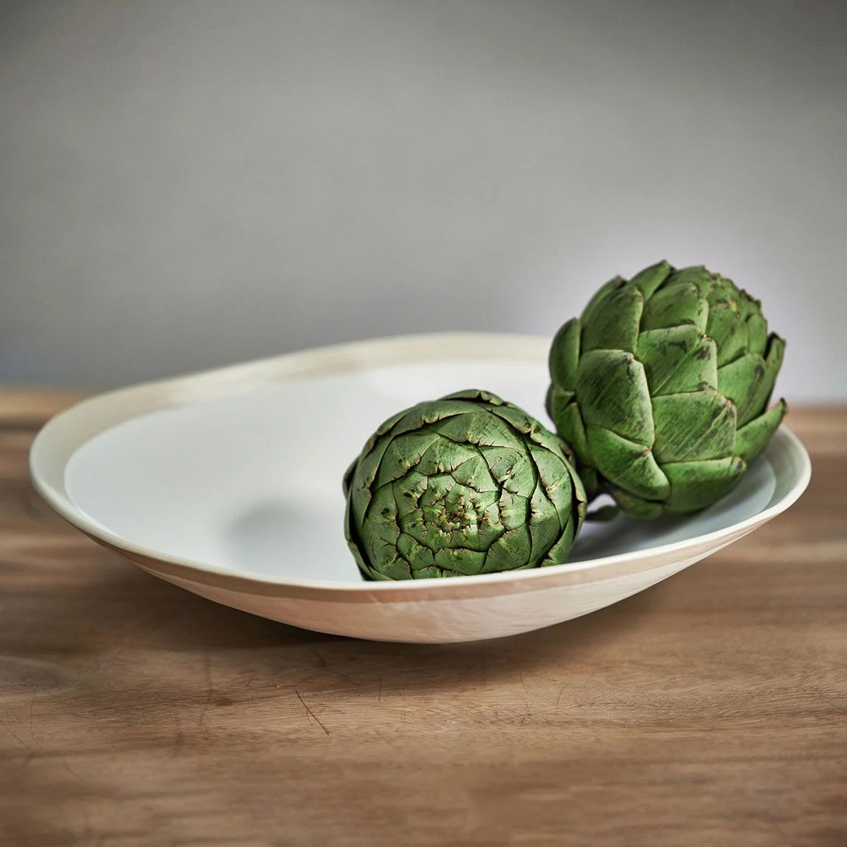 Amiah Organic Textured Ceramic Bowl 14.75" 4 Amiah Organic Textured Ceramic Bowl 14.75" - Image 2