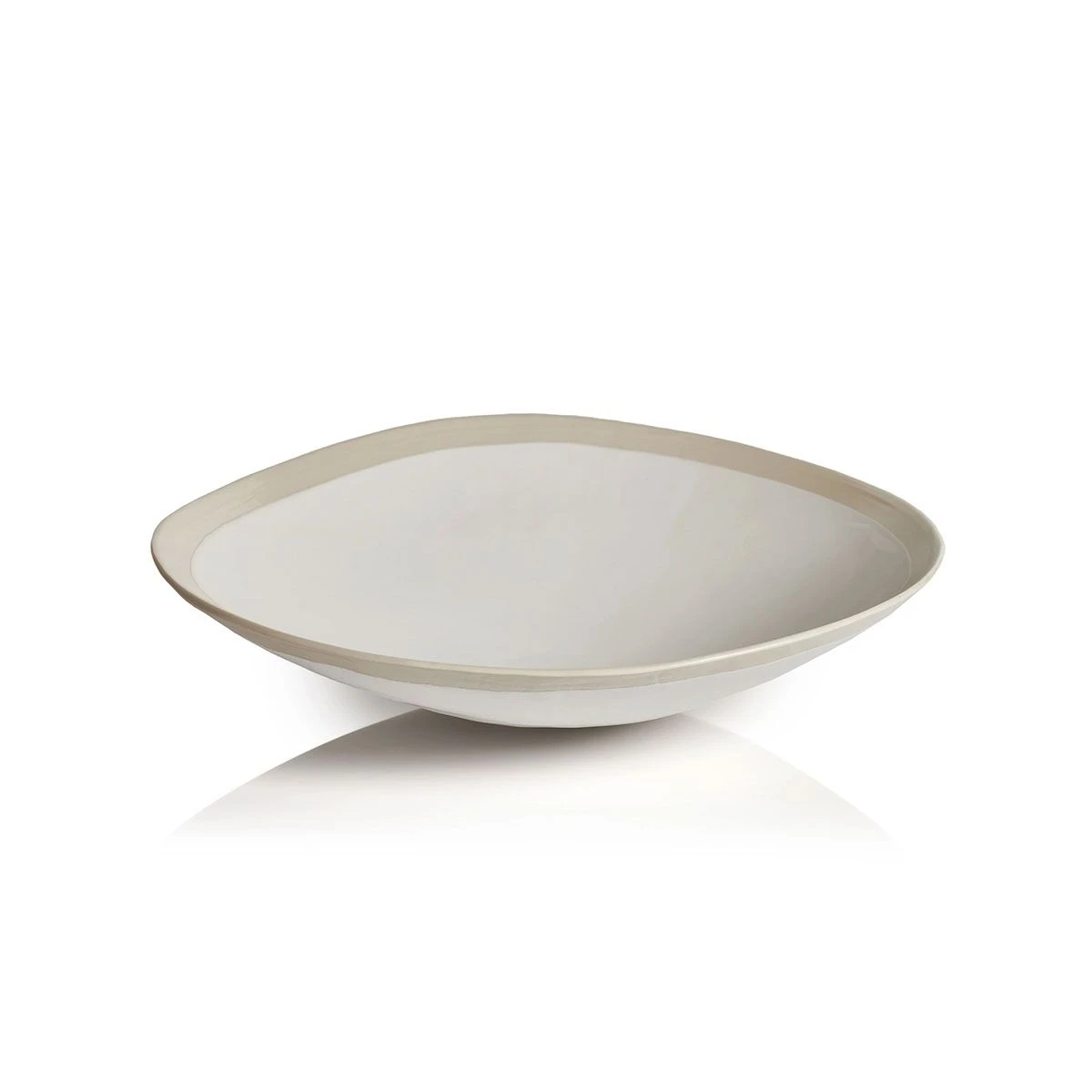 Amiah Organic Textured Ceramic Bowl 14.75" 3 Amiah Organic Textured Ceramic Bowl 14.75"