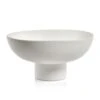 Kumasi White Ceramic Footed Bowl -Best Decoration Shop zodax ch 6352s
