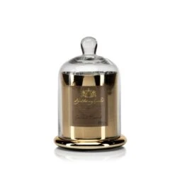Golden Beach Scented Candle In Glass Jar With Bell Cloche Set - Medium