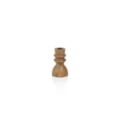 Nettal Mango Wood Taper Candle Holder Set - Small