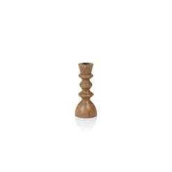Nettal Mango Wood Taper Candle Holder Set - Medium