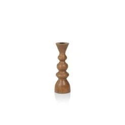 Nettal Mango Wood Taper Candle Holder Set - Large
