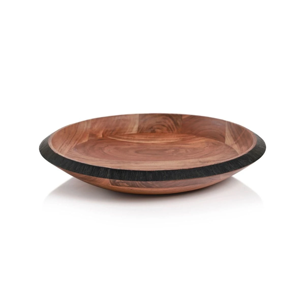 Dru Acacia Wood Serving Bowl 18"Inch 3 Dru Acacia Wood Serving Bowl 18"Inch