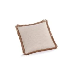 Amaranth Fringed Cotton And Jute Throw Pillows 18"Inch