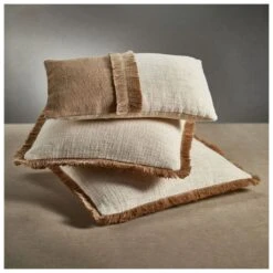 Amaranth Fringed Cotton And Jute Throw Pillows 20"Inch -Best Decoration Shop zodax in 7401b