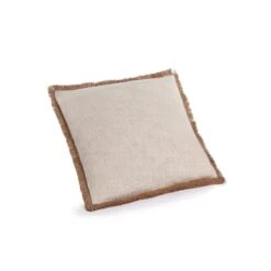 Amaranth Fringed Cotton And Jute Throw Pillows 20"Inch