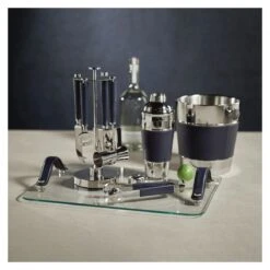 Lucena Double Nickel & Leather Wall Wine Cooler -Best Decoration Shop zodax in 7404b