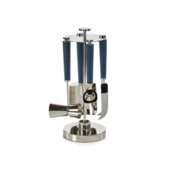 Lucena Nickel & Leather Bar Tool Set