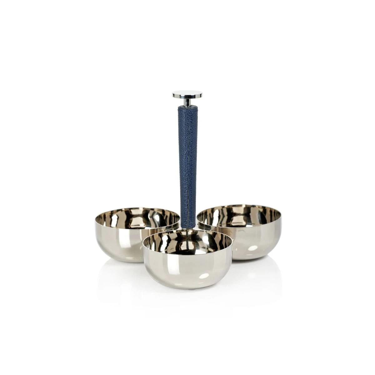 Lucena Nickel & Leather Condiment Set 3 Lucena Nickel & Leather Condiment Set