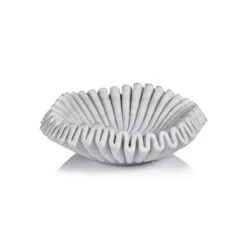 Free-Form Swirl Marble Decorative Bowl