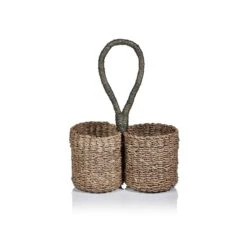 Mercela Seagrass Two-Bottle Caddy