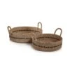 Cadiz Abaca Basket Trays With Black Accent -Best Decoration Shop zodax nc 689s