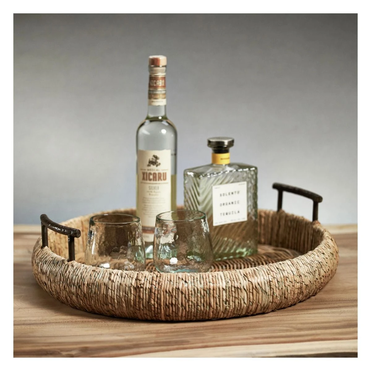 Willa Seagrass Single Rope Round Tray 4 Willa Seagrass Single Rope Round Tray - Image 2