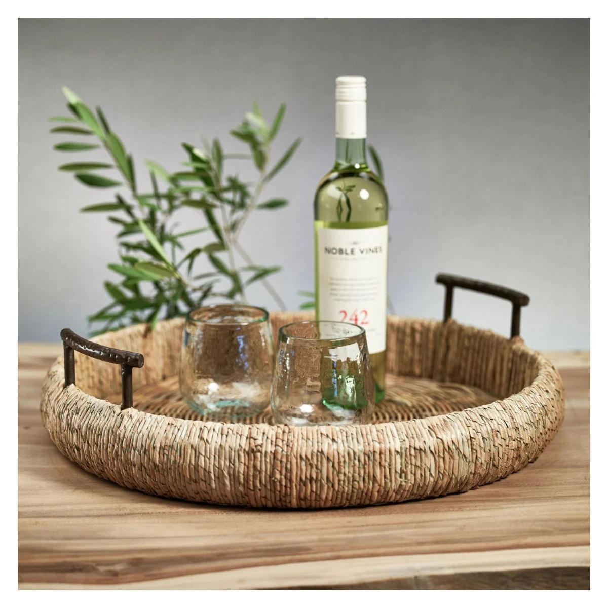 Willa Seagrass Single Rope Round Tray 5 Willa Seagrass Single Rope Round Tray - Image 3