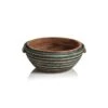 Layla Hand Woven Rattan And Acacia Wood Bowl - Blue 1 Layla Hand Woven Rattan And Acacia Wood Bowl - Blue -Best Decoration Shop zodax ncx 3038s