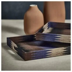 Isador Abaca Hand Made Tray 19.5"L -Best Decoration Shop zodax ncx 3042