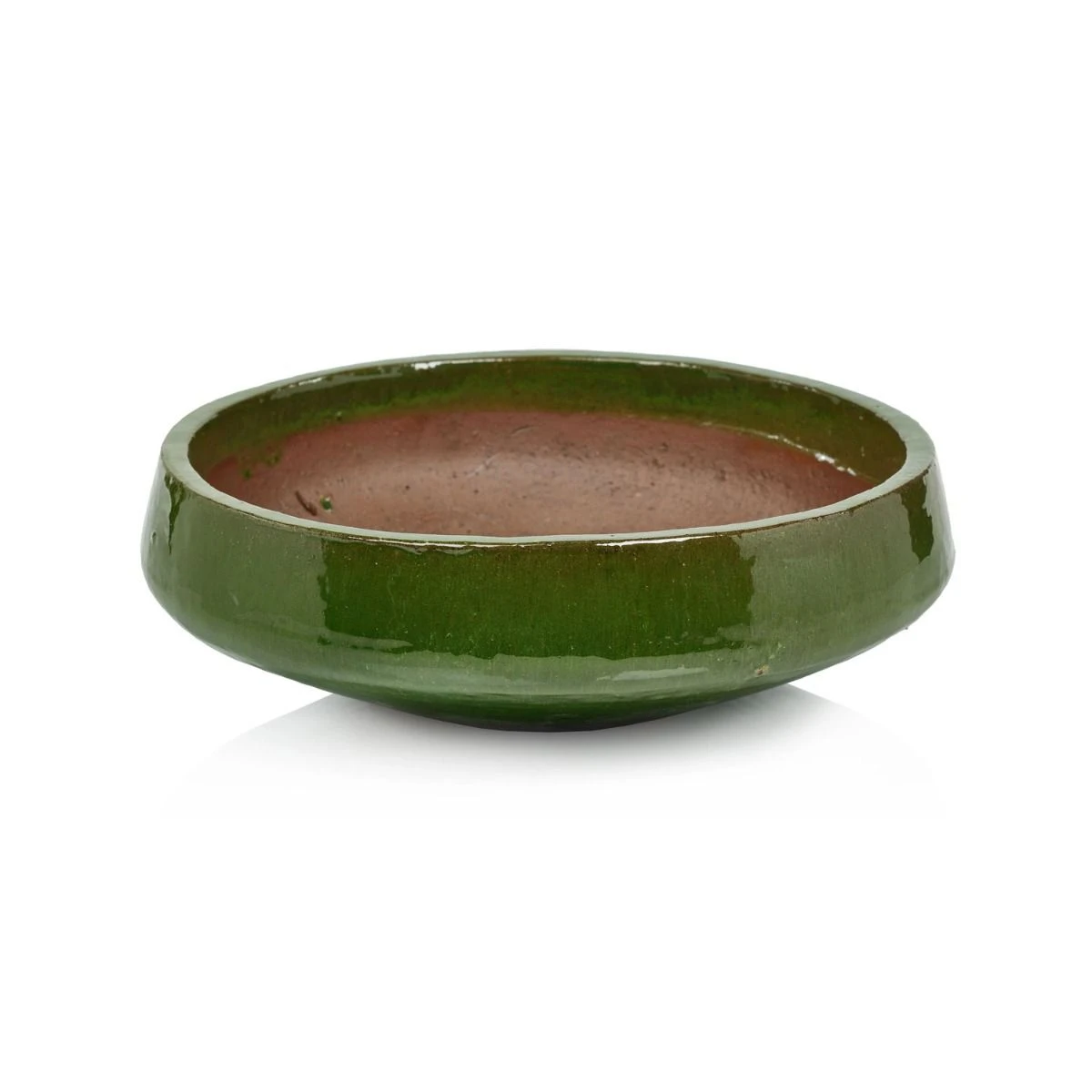 Zeno Green Glazed StonewarePlanter Bowl - Small 3 Zeno Green Glazed StonewarePlanter Bowl - Small